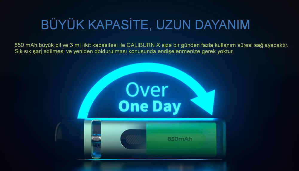 Uwell Caliburn X 850 Mah Pil Kapasitesi